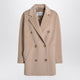 Max Mara Short 101801 Icon Coat In Light Beige