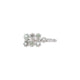 Roger Vivier Silver Flower Strass Brass Hair Clip
