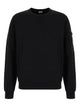 C.p.company Crewneck Fleece Sweatshirt With Logo Badge