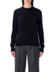 Rhea Rhea Navy Blue Wool Cashmere Crewneck Sweater