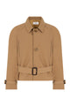 Celine Coat In Gabardine Of Wool And Cotton