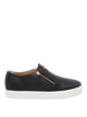 Giuseppe Zanotti Black Gz Mike Zip Slip On