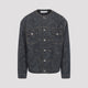 Lanvin Navy Blue Collarless Cotton Jacket