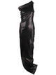 Rick Owens Embroidered Denim Long Dress