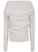 Rick Owens Wool Off-Shoulder Sweater