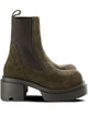 Rick Owens Suede Platform Block Heel
