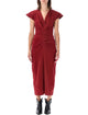 Isabel Marant Nadra Wrap Dress In Dark Burgundy Jersey