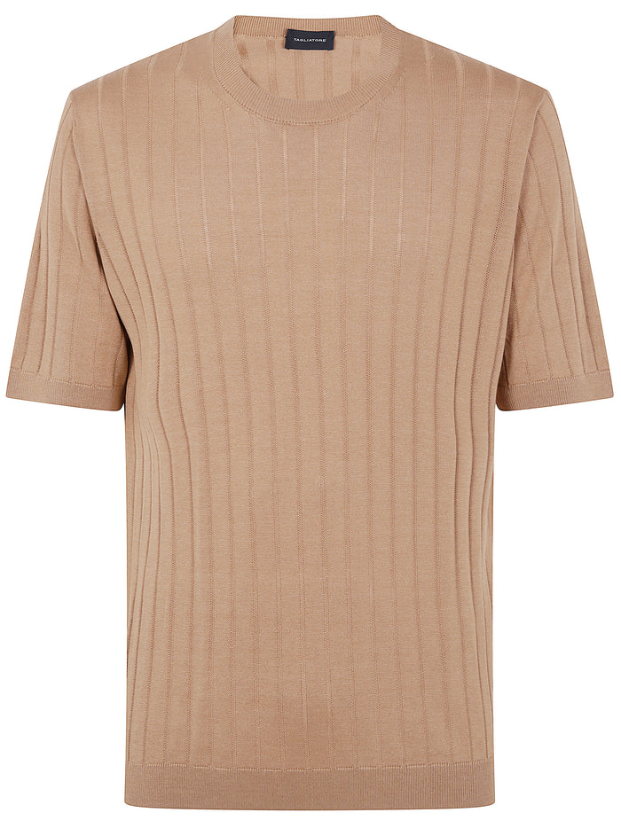 Tagliatore Ribbed Knit Tee Shirt
