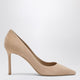 Jimmy Choo Romy 85 Light Beige Suede Pumps