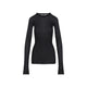 Rick Owens Black Rib Ls Viscose T-Shirt