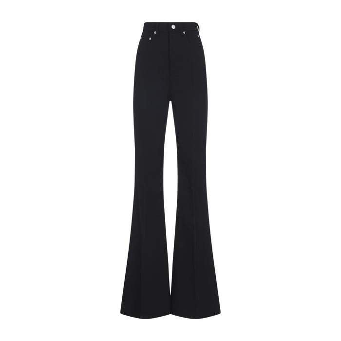 Rick Owens Black Bolan Bootcut Wool Pants