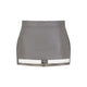 Rick Owens Brown Fog Cutoff Lamb Leather Mini Skirt