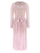 Self Portrait 'Pink Pleated Georgette Midi' Dresses