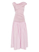 Self-Portrait Pink Midi Dress Combi Pleated Skirt Detail