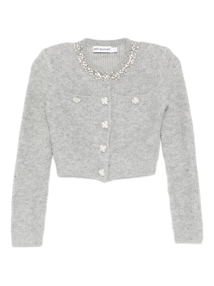 Self-Portrait Self-Portrait Crystal Trim Cardigan