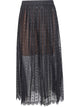 Self-Portrait Organza Lace Midi Skirt