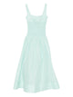 Self-Portrait Teal Midi Dress Elastic Waist