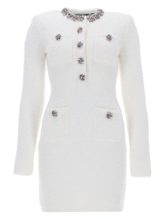 Self-Portrait Ivory Cotton Blend Dress