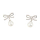 Self-Portrait Bow Earrings - - Pearl - Silver