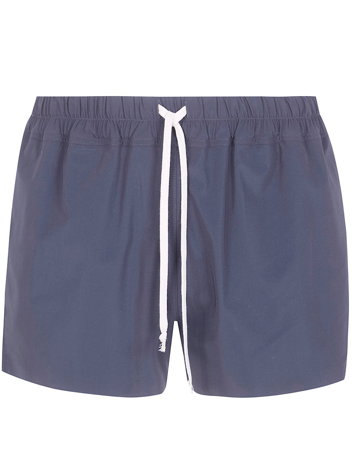 Rick Owens Black Boxer Polyamide Swim Shorts