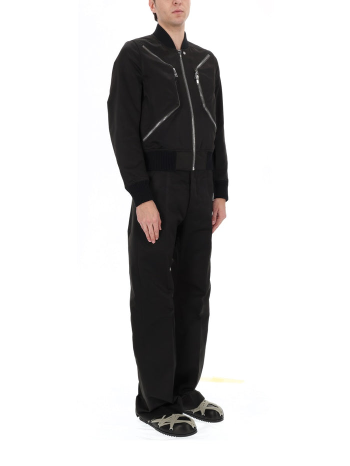 Rick Owens Black Polyester Trousers