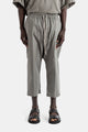Rick Owens Pantalon Cropped Drawstring Gris Dust