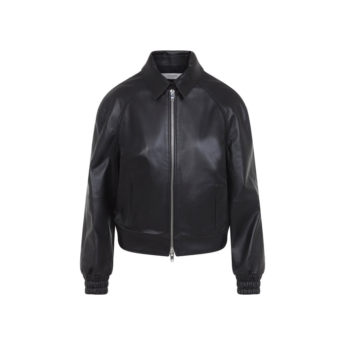 Celine Black Lamb Leather Jacket