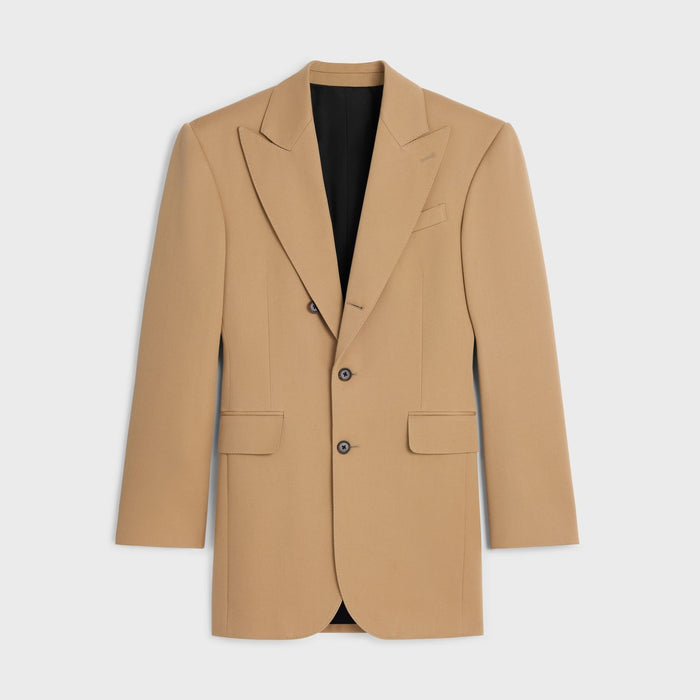 Celine Beige Colonne Wool Jacket