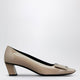 Roger Vivier Trompette Slingback In Deer Coloured Patent Leather