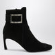 Roger Vivier Black Trompette Suede Ankle Boot