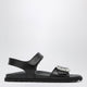 Roger Vivier Black Leather Sandals With Crystal Buckle