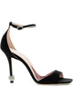 Roger Vivier Black Sandal With Jewelled Heel