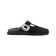 Roger Vivier Black Suede Mule Slidy Viv