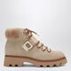 Roger Vivier Viv' Rangers Truck Booties In Suede Beige