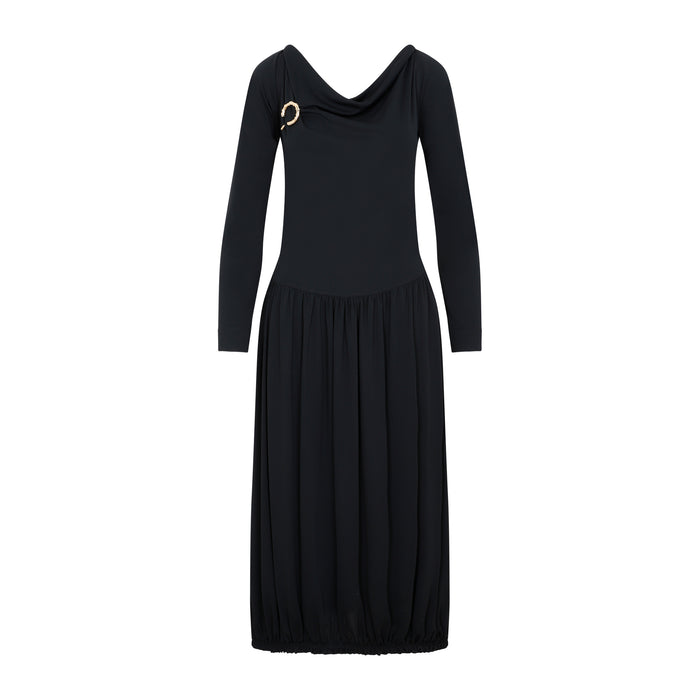 Lanvin Lanvin Ls Drape Midi Dress