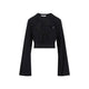 Lanvin Black Grosgrain Cotton Top
