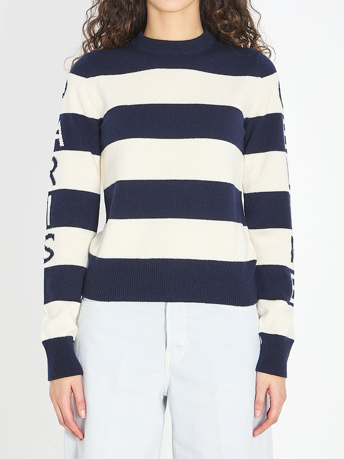 Celine Crew Neck Sweater In Cashmere And Wool