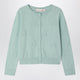 Bonpoint Lysia Celadon Green Cardigan With Cherries