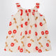Bonpoint Niniki Écru Dress With Cherry Print And Ruffles