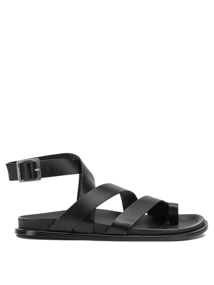 Alohas Black Leather Sandals