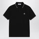 Stone Island Black Polo With Compass Logo Patch