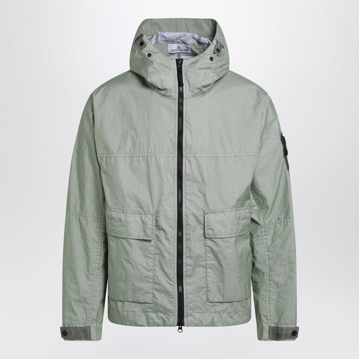 Stone Island Hooded Membrana 3L Tc Nylon Jacket, Green