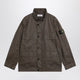 Stone Island Brown Waxed Cotton Canvas Field Jacket