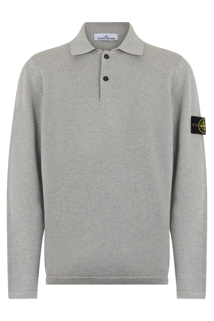 Stone Island Polo Sweater In Cotton