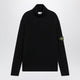 Stone Island Navy Blue Ribbed Turtleneck Sweater