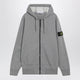 Stone Island Grey Mélange Cotton Hoodie