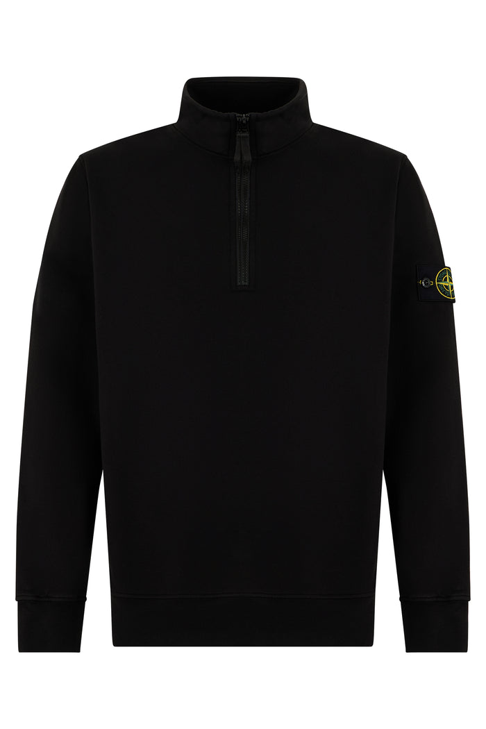 Stone Island Cotton Sweatshirt With Zip Collar