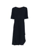 High High Crew-Neck Midi Dress
