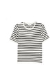 Soft Goat Striped Short Sleeves