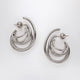 Panconesi Circular Earrings In Silver Tone